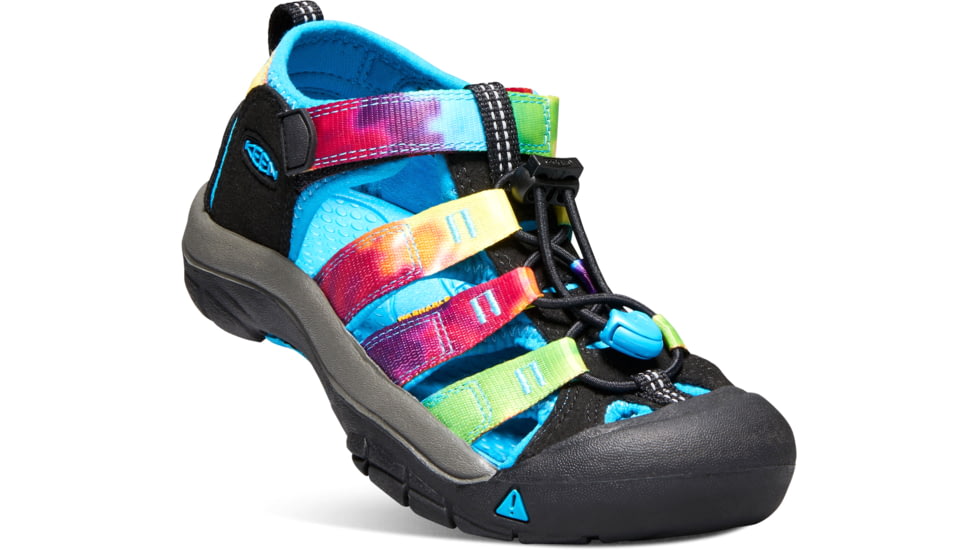 KEEN Big Kids Newport H2 Sandals, Rainbow Tie Dye, 5, 1018441-1-5
