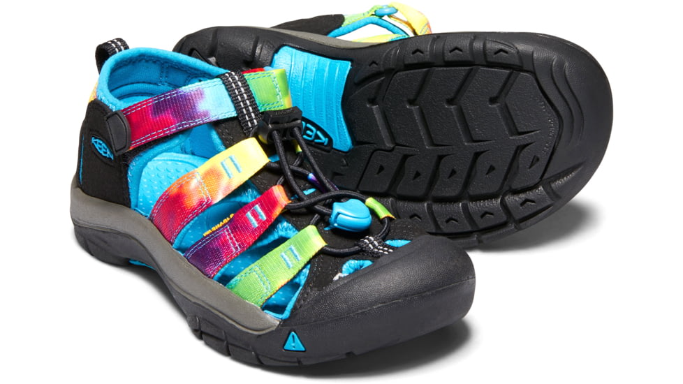 KEEN Big Kids Newport H2 Sandals, Rainbow Tie Dye, 5, 1018441-1-5