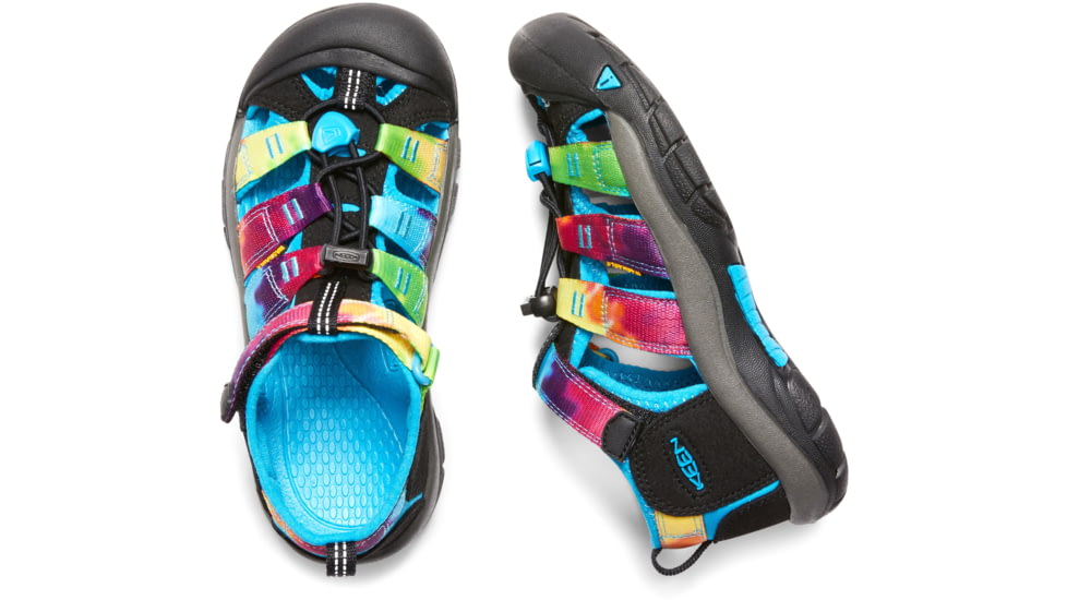 KEEN Big Kids Newport H2 Sandals, Rainbow Tie Dye, 5, 1018441-1-5