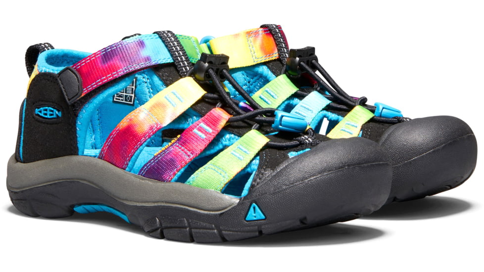 KEEN Big Kids Newport H2 Sandals, Rainbow Tie Dye, 5, 1018441-1-5