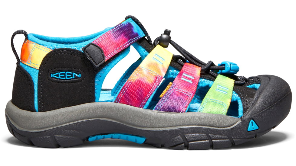KEEN Big Kids Newport H2 Sandals, Rainbow Tie Dye, 5, 1018441-1-5