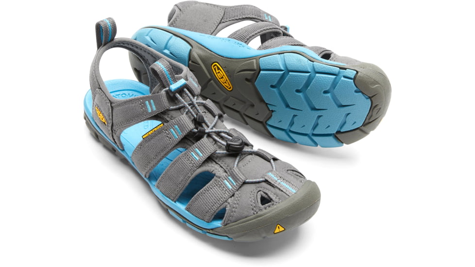 KEEN Clearwater CNX Sandals - Womens, Gargoyle/Norse Blue, 5, 1008772-020-5