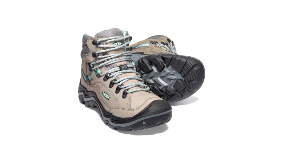KEEN Durand II Mid Waterproof Hiking Boots - Womens, Grey Flannel/Steel Grey, Medium, 8.5, 1020776-001-8.5