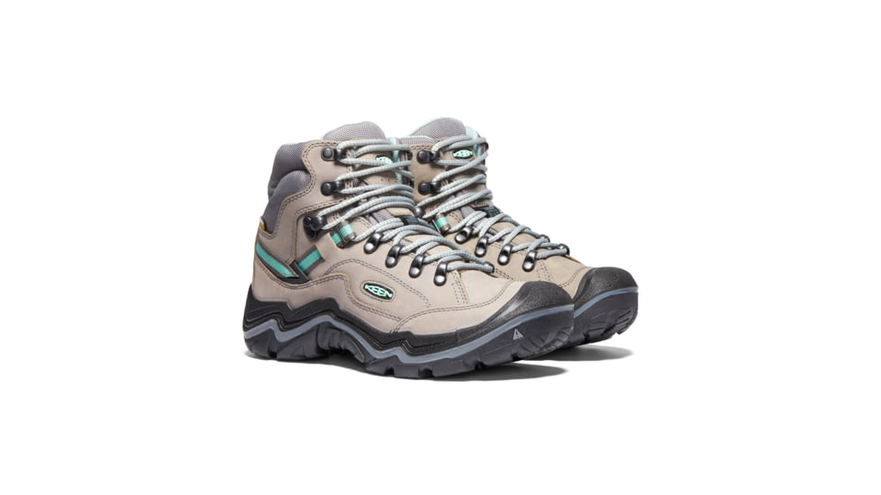 KEEN Durand II Mid Waterproof Hiking Boots - Womens, Grey Flannel/Steel Grey, Medium, 8.5, 1020776-001-8.5
