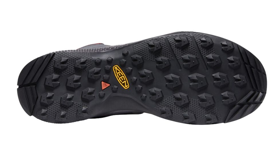 KEEN Explore Mid Wp - Men's, Magnet/Bright Red, Medium, 7.5, 1021608-007-7.5