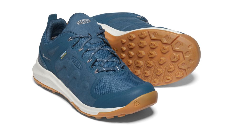 KEEN Explore Waterproof Hiking Boots - Womens, Majolica Blue/Satellite, Medium, 6, 1022024-402-6