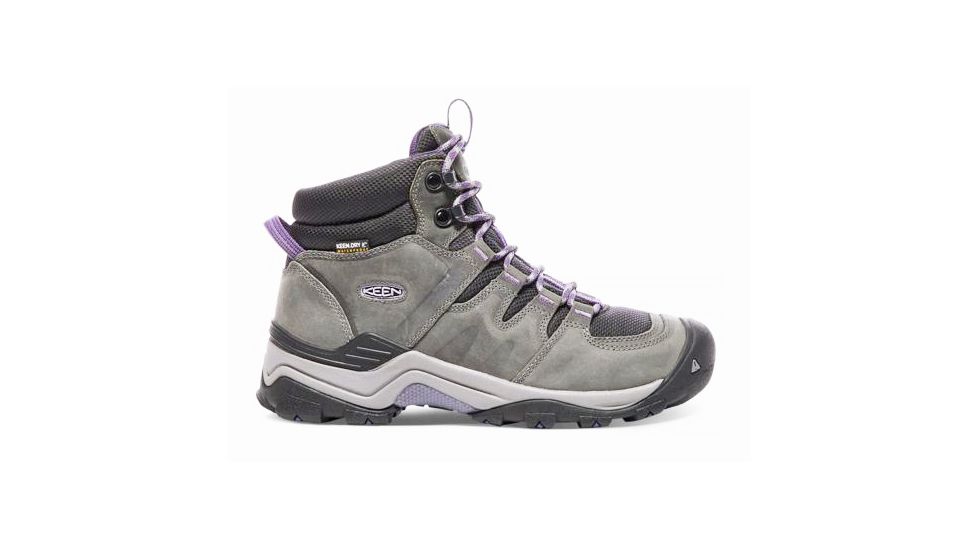 KEEN Gypsum Ii Mid Waterproof Hiking Boots - Women's, Earl Grey/Purple Plumeria, 6.5 US, 1017679-1-6.5