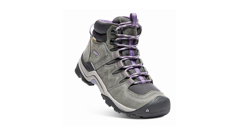 KEEN Gypsum Ii Mid Waterproof Hiking Boots - Women's, Earl Grey/Purple Plumeria, 7.5 US, 1017679-1-7.5