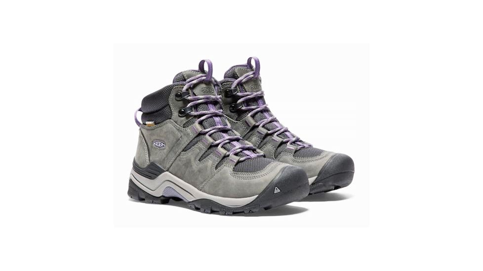KEEN Gypsum Ii Mid Waterproof Hiking Boots - Women's, Earl Grey/Purple Plumeria, 7.5 US, 1017679-1-7.5