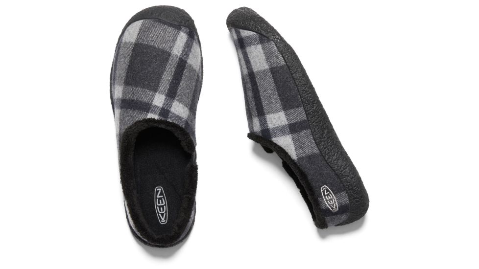 KEEN Howser Slide Slippers - Womens, Black Plaid/Black, Medium, 9, 1021846-001-9