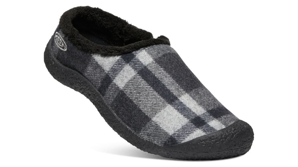 KEEN Howser Slide Slippers - Womens, Black Plaid/Black, Medium, 9, 1021846-001-9
