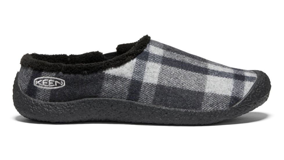 KEEN Howser Slide Slippers - Womens, Black Plaid/Black, Medium, 9, 1021846-001-9
