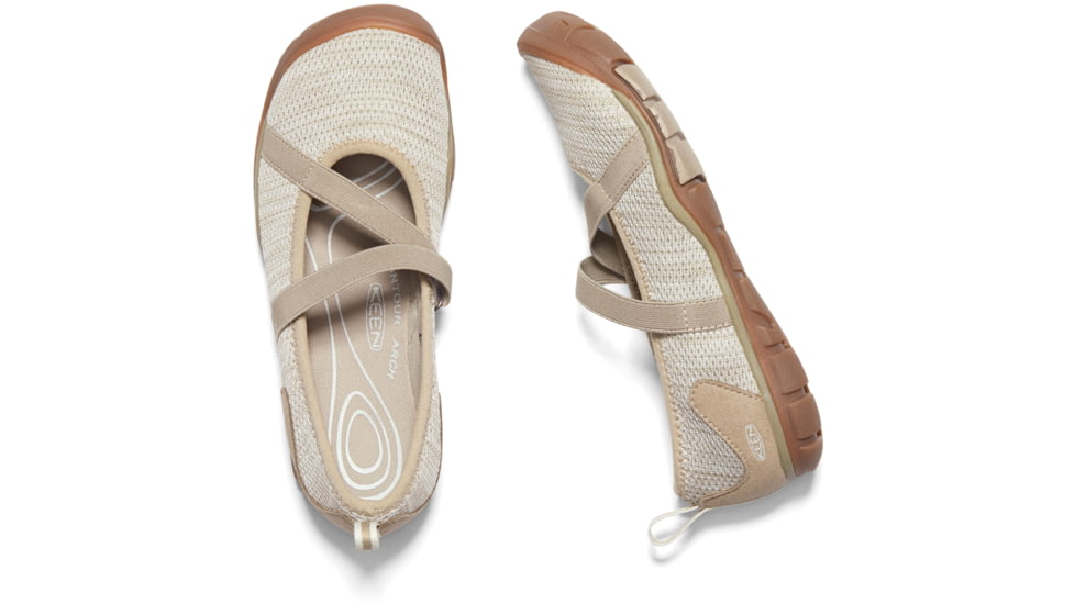 KEEN Hush Knit Mary Jane Shoes - Womens, Plaza Taupe/Silver Birch, 5, 1020378-200-5