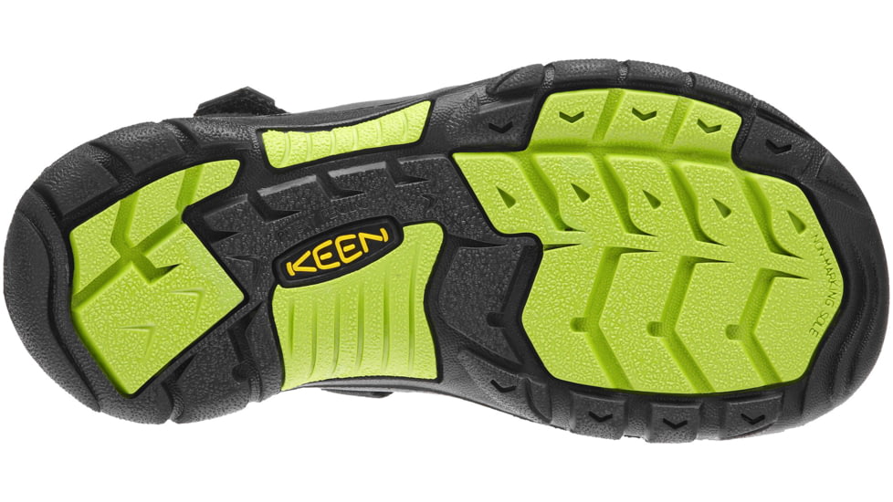 KEEN Little Kids Newport H2 Sandals, Black/Lime Green, 8, 1009942-505-8