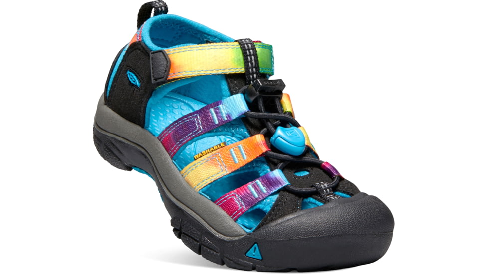 KEEN Little Kids Newport H2 Sandals, Rainbow Tie Dye, 8, 1018447-1-8