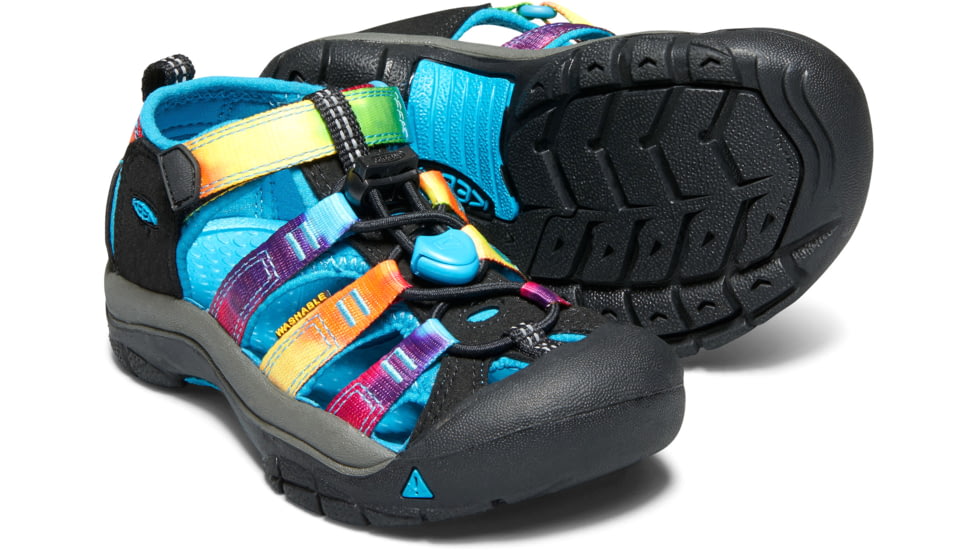 KEEN Little Kids Newport H2 Sandals, Rainbow Tie Dye, 8, 1018447-1-8