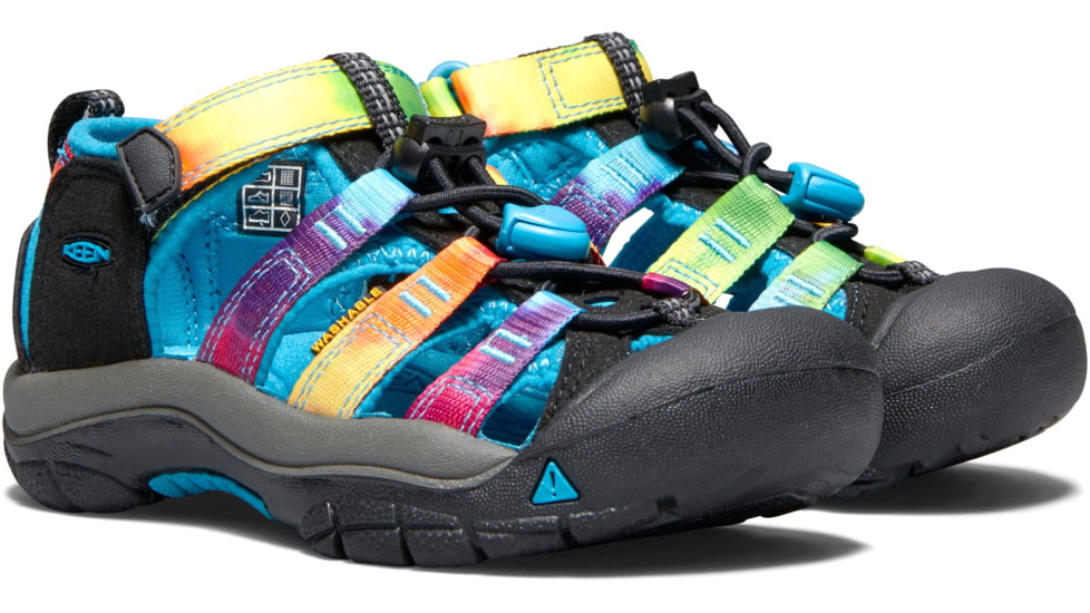 KEEN Little Kids Newport H2 Sandals, Rainbow Tie Dye, 8, 1018447-1-8
