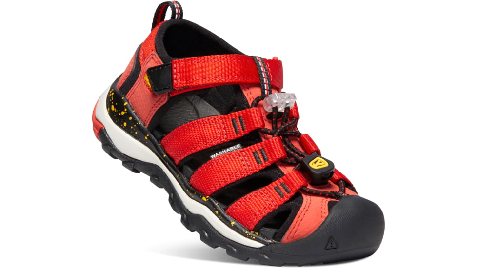 KEEN Little Kids Newport Neo H2 Sandals, Fiery Red/Golden Rod, 13, 1020609-600-13