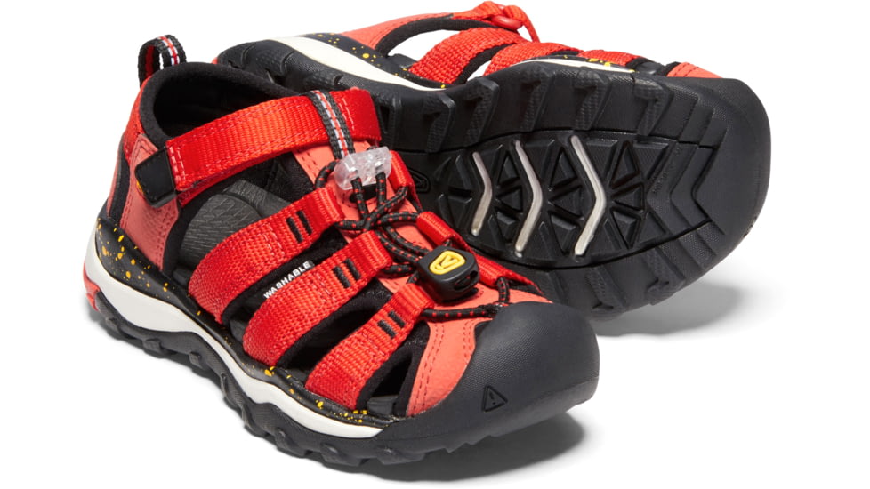 KEEN Little Kids Newport Neo H2 Sandals, Fiery Red/Golden Rod, 13, 1020609-600-13