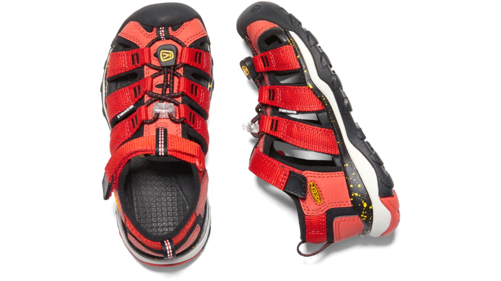 KEEN Little Kids Newport Neo H2 Sandals, Fiery Red/Golden Rod, 13, 1020609-600-13