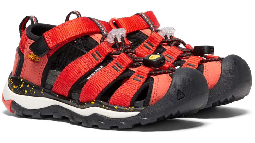 KEEN Little Kids Newport Neo H2 Sandals, Fiery Red/Golden Rod, 13, 1020609-600-13