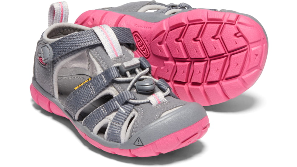 KEEN Little Kids Seacamp II CNX Sandals, Steel Grey/Rapture Rose, 13, 1020682-15-13