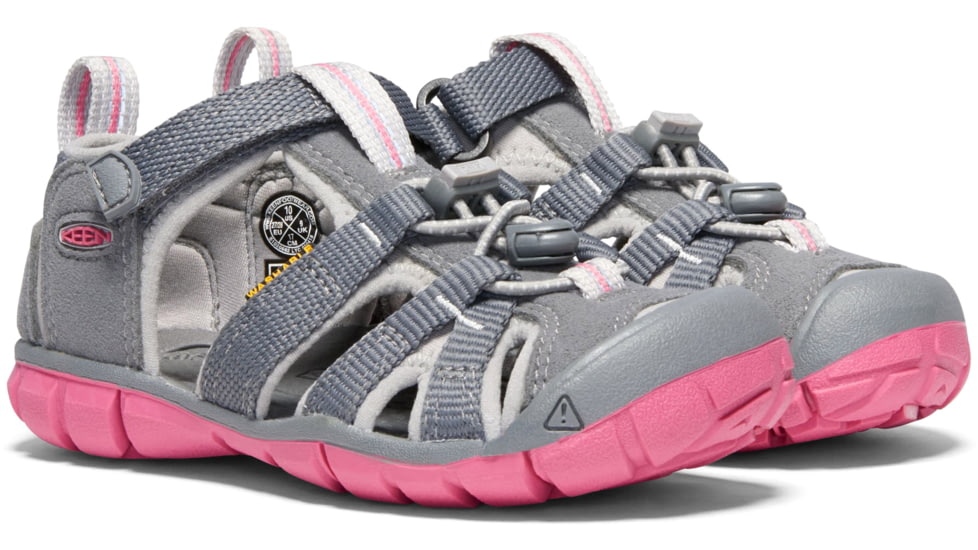 KEEN Little Kids Seacamp II CNX Sandals, Steel Grey/Rapture Rose, 13, 1020682-15-13