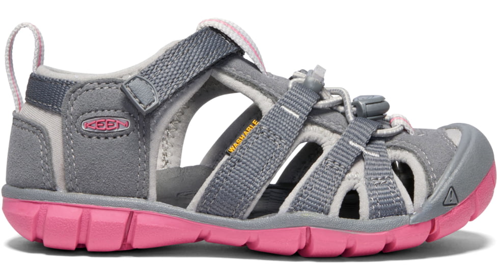 KEEN Little Kids Seacamp II CNX Sandals, Steel Grey/Rapture Rose, 13, 1020682-15-13