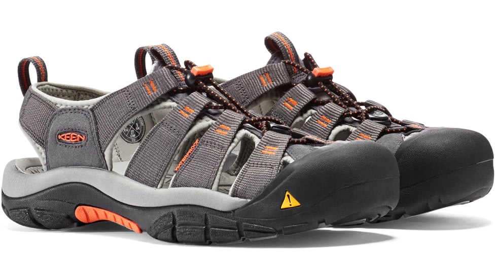 KEEN Newport H2 Sandals - Mens, Magnet/Nasturtium, 7, 1016287-001-7