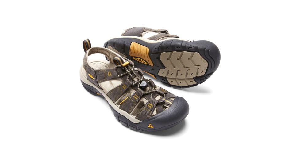 KEEN Newport H2 Sandal - Mens, Raven/Aluminum, 10 US, 1008399-3-10