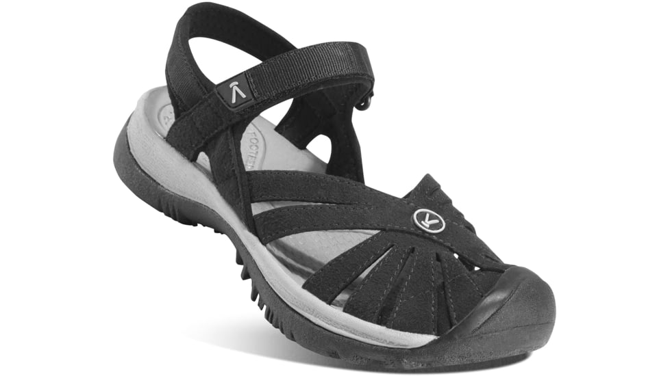 KEEN Rose Sandal - Womens, Black/Neutral Gray, 5, 1008783-029-5