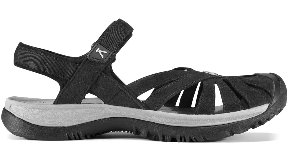 KEEN Rose Sandal - Womens, Black/Neutral Gray, 5, 1008783-029-5