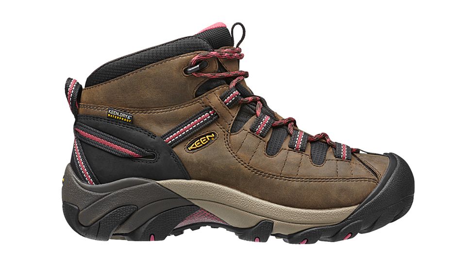 KEEN Targhee II Mid Waterproof Hiking Boots - Women's, Black Olive/Slate Rose, Medium, 6.5, 1011522-001-6.5
