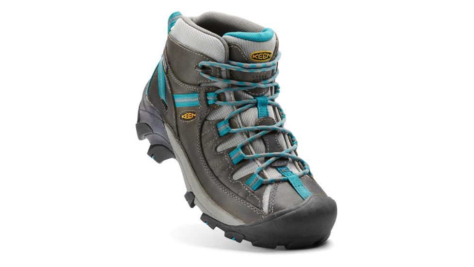 KEEN Targhee II Mid Waterproof Hiking Boots - Women's, Gargoyle/Caribbean Sea, 7, 1010137-025-7