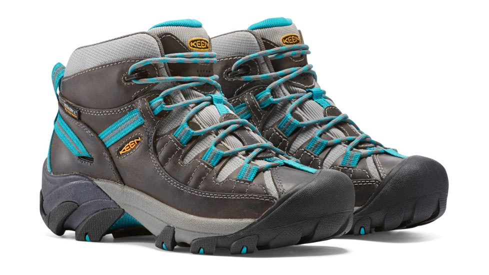KEEN Targhee II Mid Waterproof Hiking Boots - Women's, Gargoyle/Caribbean Sea, 7, 1010137-025-7