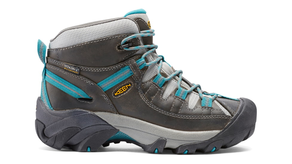 KEEN Targhee II Mid Waterproof Hiking Boots - Women's, Gargoyle/Caribbean Sea, 7, 1010137-025-7