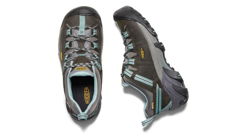 KEEN Targhee Ii Waterproof Hiking Boots - Women's, Black Olive/Mineral Blue, 7.5 US, 1012244-4-7.5