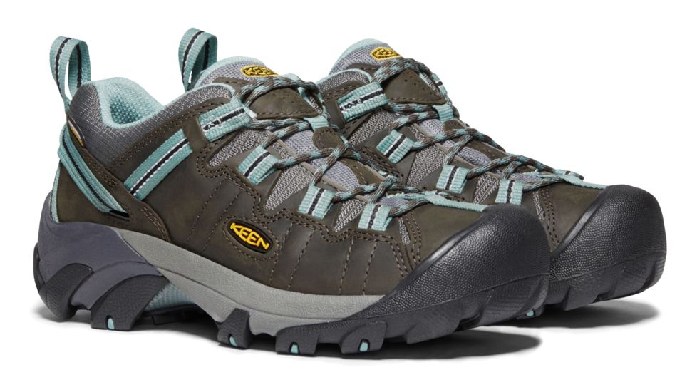 KEEN Targhee Ii Waterproof Hiking Boots - Women's, Black Olive/Mineral Blue, 7.5 US, 1012244-4-7.5
