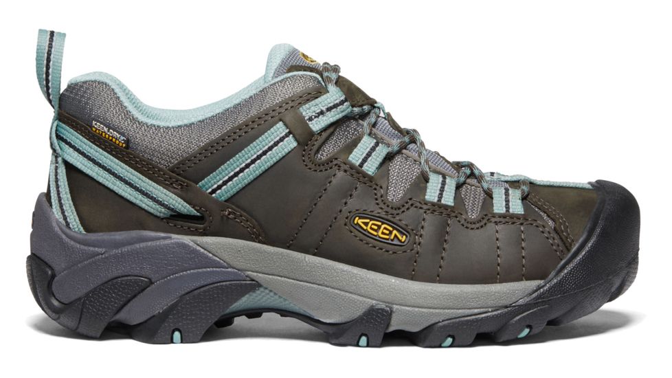 KEEN Targhee Ii Waterproof Hiking Boots - Women's, Black Olive/Mineral Blue, 7.5 US, 1012244-4-7.5