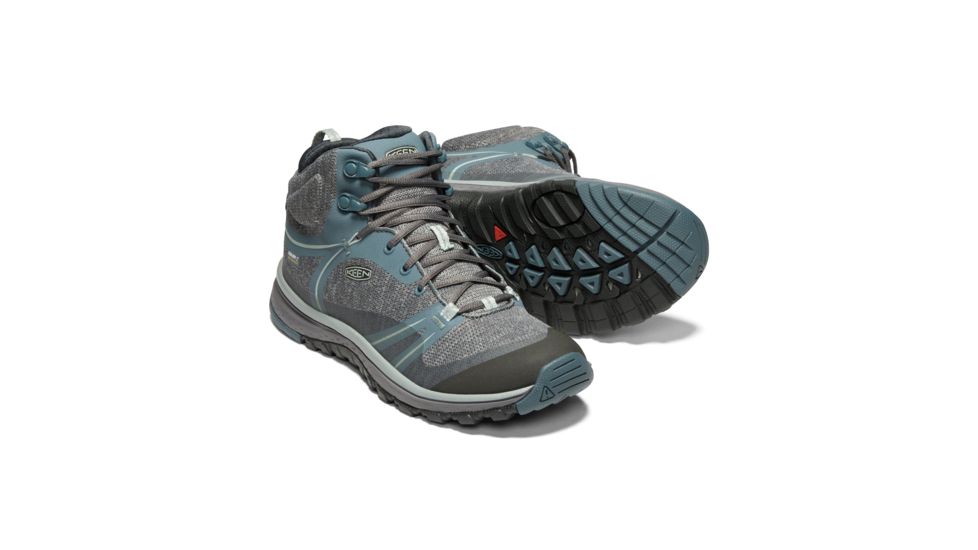 KEEN Terradora Mid Waterproof Hiking Boots - Womens, Stormy Weather/Wrought Iron, Medium, 7, 1019875-001-7