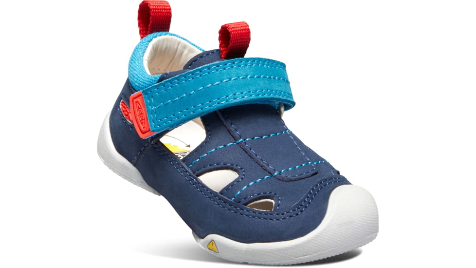 KEEN Toddlers Pep Fisherman Sandals, Dress Blues/Fiery Red, 7, 1020009-400-7