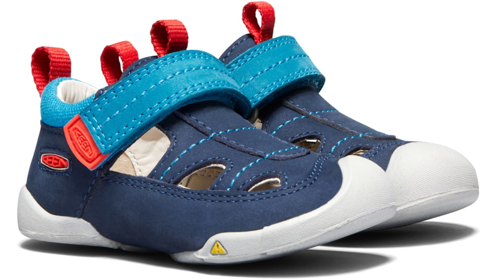 KEEN Toddlers Pep Fisherman Sandals, Dress Blues/Fiery Red, 7, 1020009-400-7