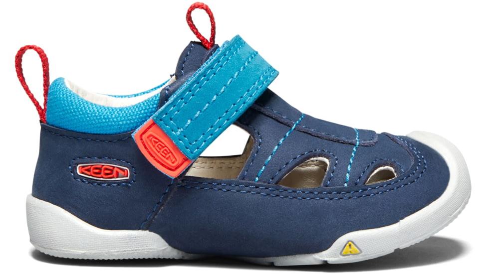 KEEN Toddlers Pep Fisherman Sandals, Dress Blues/Fiery Red, 7, 1020009-400-7