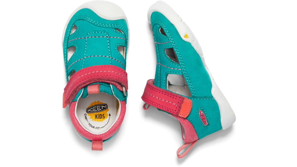 KEEN Toddlers Pep Fisherman Sandals, Lake Green/Teaberry, 7, 1020012-400-7