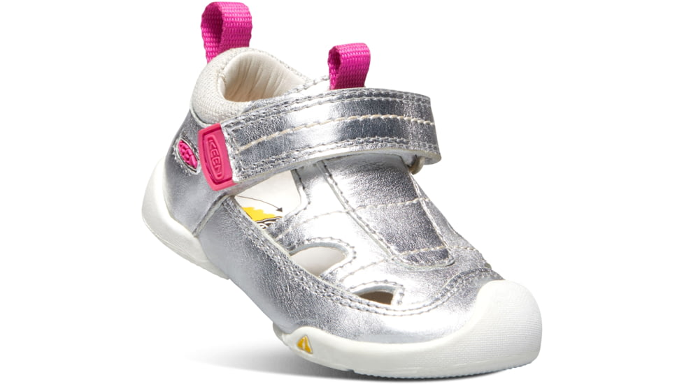 KEEN Toddlers Pep Fisherman Sandals, Silver/Vivacious, 7, 1020014-001-7