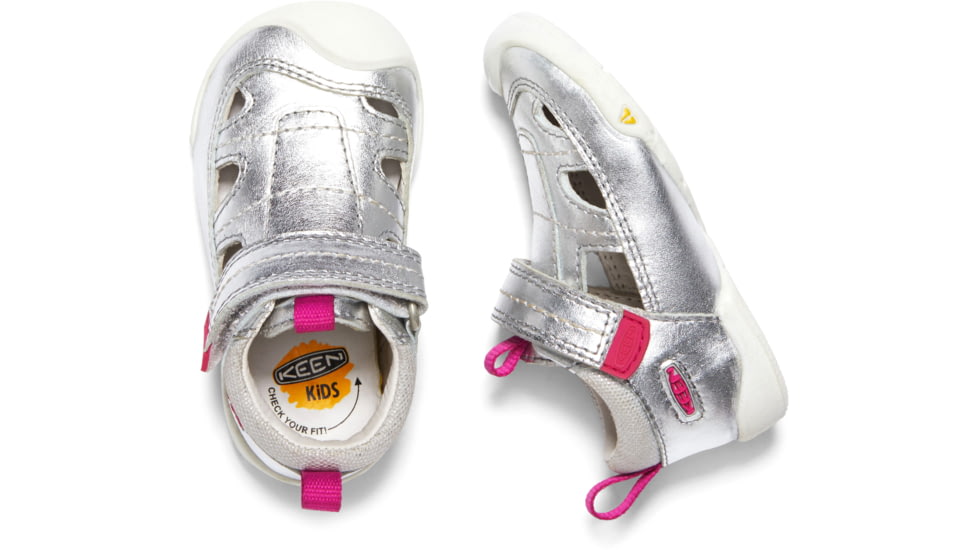 KEEN Toddlers Pep Fisherman Sandals, Silver/Vivacious, 7, 1020014-001-7