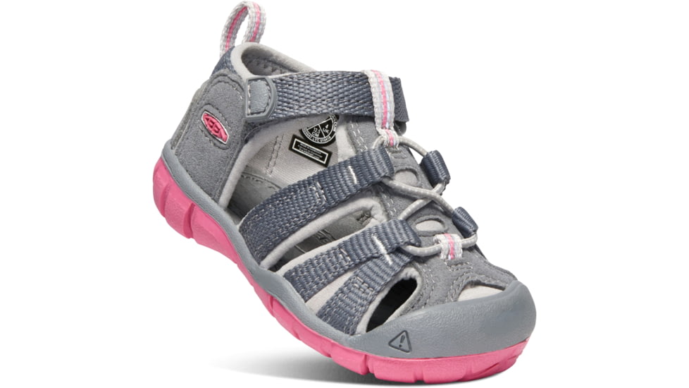KEEN Toddlers Seacamp II CNX Sandals, Steel Grey/Rapture Rose, 4, 1020647-15-4