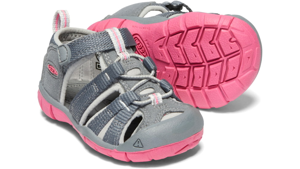 KEEN Toddlers Seacamp II CNX Sandals, Steel Grey/Rapture Rose, 4, 1020647-15-4