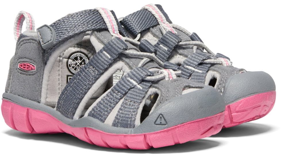KEEN Toddlers Seacamp II CNX Sandals, Steel Grey/Rapture Rose, 4, 1020647-15-4