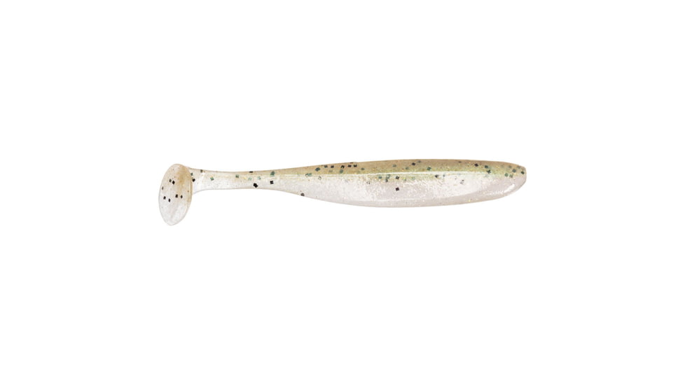 Keitech Easy Shiner, Ghost Rainbow Trout, 4in, Shad Shaped Paddletail Swimbait, 7Pk, Blister Pack, Squid Scent Infused, ES4482